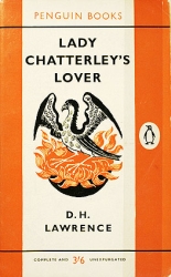 1960 Penguin edition of Lady Chatterley's Lover, by D.H. Lawrence, unedited and unexpurgated. Book cover