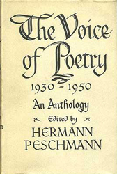 The Voice of Poetry, 1930-1950: An Anthology, edited by Hermann Peschmann (1950). Book cover