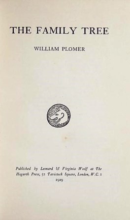 Title page from Plomer's Family Tree Title page